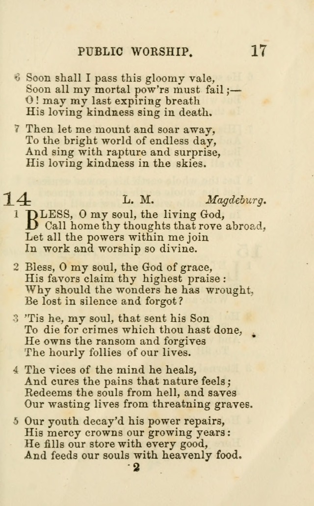 A Collection of Psalms, Hymns, and Spiritual Songs: suited to the various occasions of public worship and private devotion of the church of Christ: with an appendix of  German hymns page 15