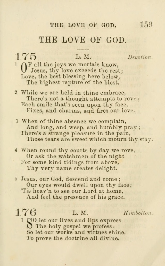 A Collection of Psalms, Hymns, and Spiritual Songs: suited to the various occasions of public worship and private devotion of the church of Christ: with an appendix of  German hymns page 157