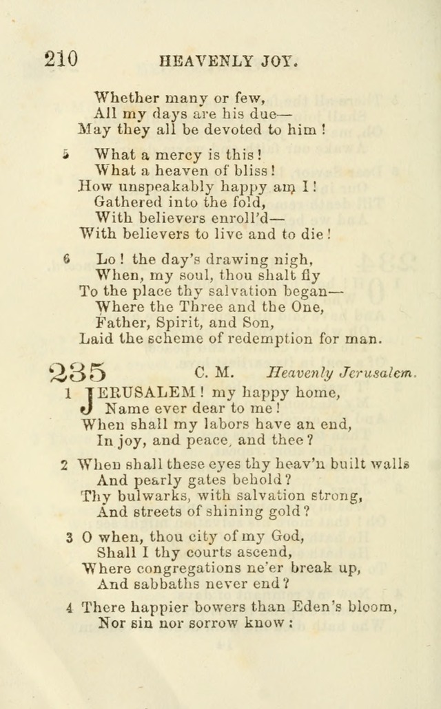 A Collection of Psalms, Hymns, and Spiritual Songs: suited to the various occasions of public worship and private devotion of the church of Christ: with an appendix of  German hymns page 208