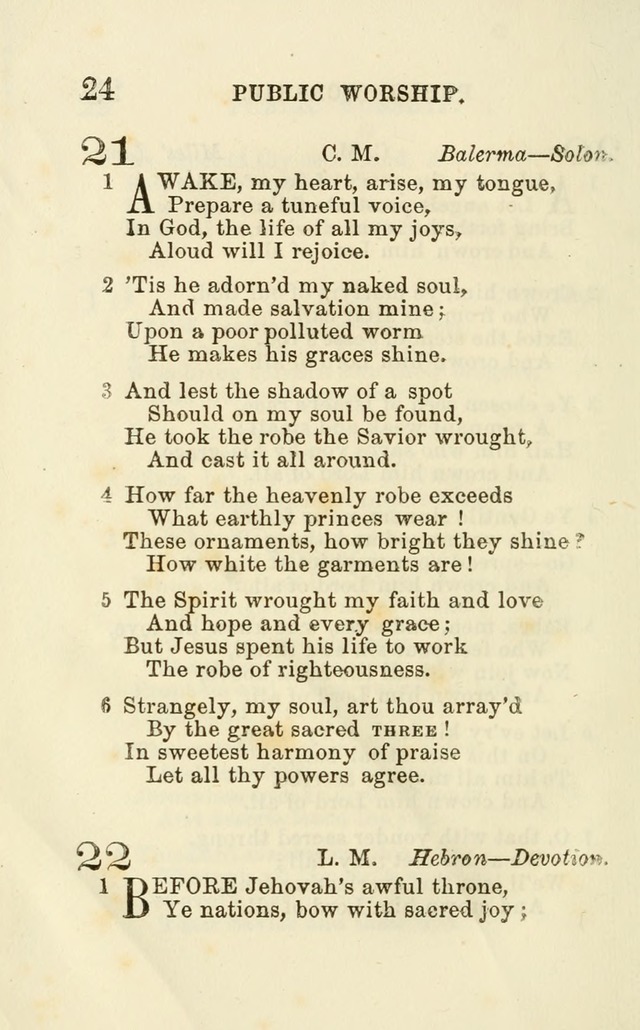 A Collection of Psalms, Hymns, and Spiritual Songs: suited to the various occasions of public worship and private devotion of the church of Christ: with an appendix of  German hymns page 22