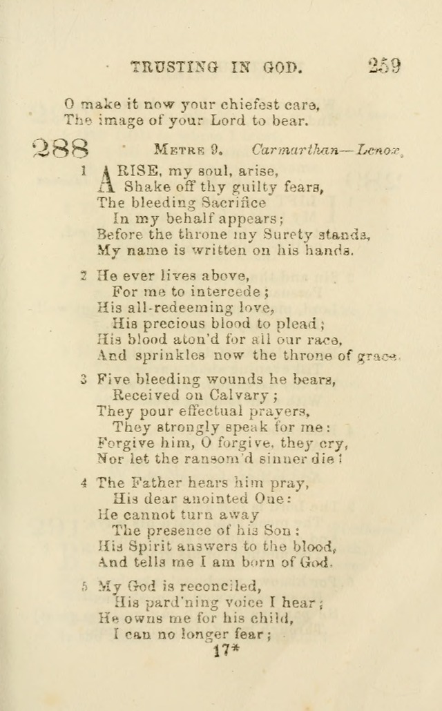 A Collection of Psalms, Hymns, and Spiritual Songs: suited to the various occasions of public worship and private devotion of the church of Christ: with an appendix of  German hymns page 257