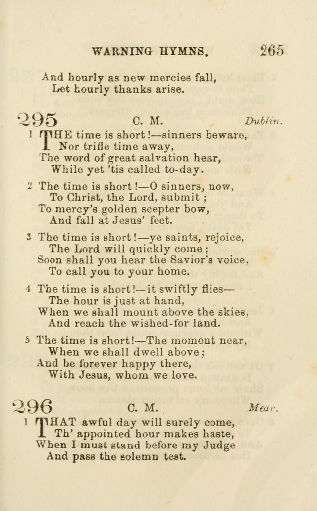 A Collection of Psalms, Hymns, and Spiritual Songs: suited to the various occasions of public worship and private devotion of the church of Christ: with an appendix of  German hymns page 263