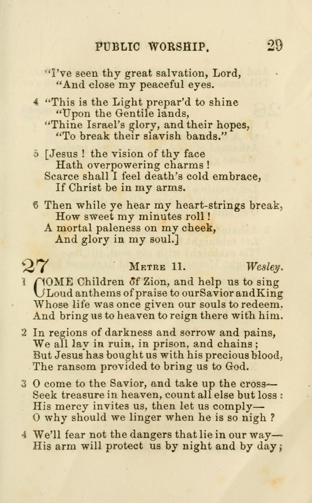 A Collection of Psalms, Hymns, and Spiritual Songs: suited to the various occasions of public worship and private devotion of the church of Christ: with an appendix of  German hymns page 27