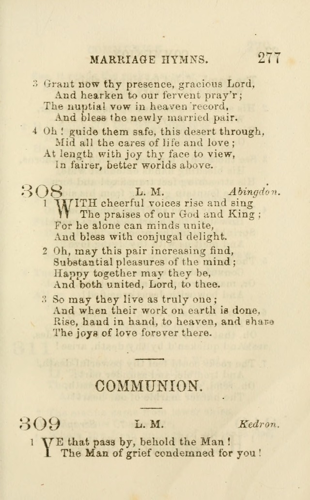 A Collection of Psalms, Hymns, and Spiritual Songs: suited to the various occasions of public worship and private devotion of the church of Christ: with an appendix of  German hymns page 277