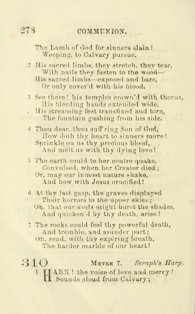 A Collection of Psalms, Hymns, and Spiritual Songs: suited to the various occasions of public worship and private devotion of the church of Christ: with an appendix of  German hymns page 278