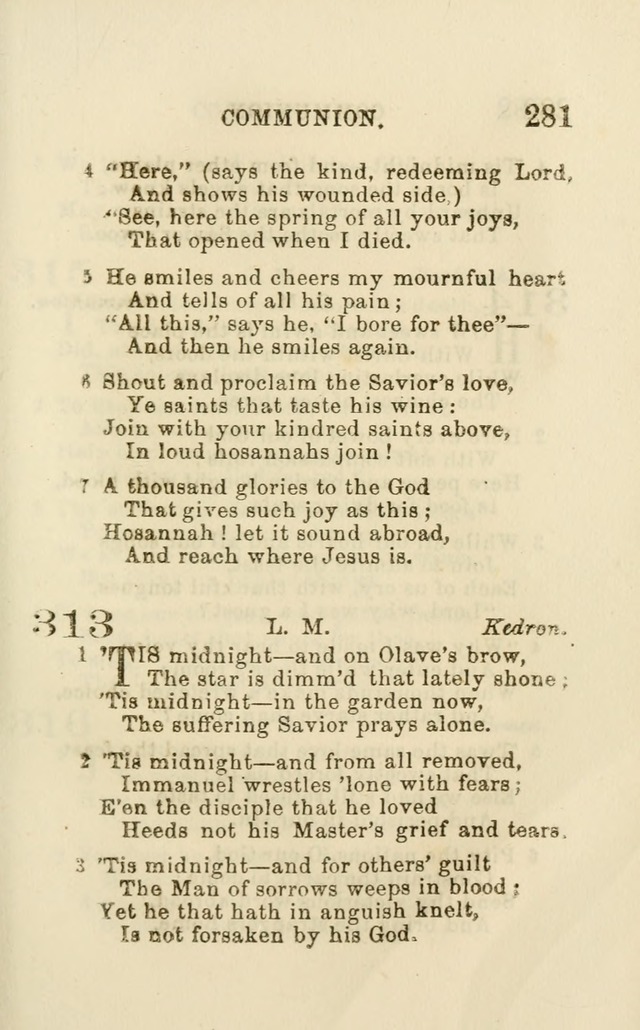 A Collection of Psalms, Hymns, and Spiritual Songs: suited to the various occasions of public worship and private devotion of the church of Christ: with an appendix of  German hymns page 281