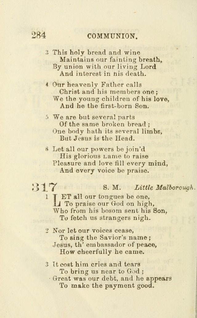 A Collection of Psalms, Hymns, and Spiritual Songs: suited to the various occasions of public worship and private devotion of the church of Christ: with an appendix of  German hymns page 284