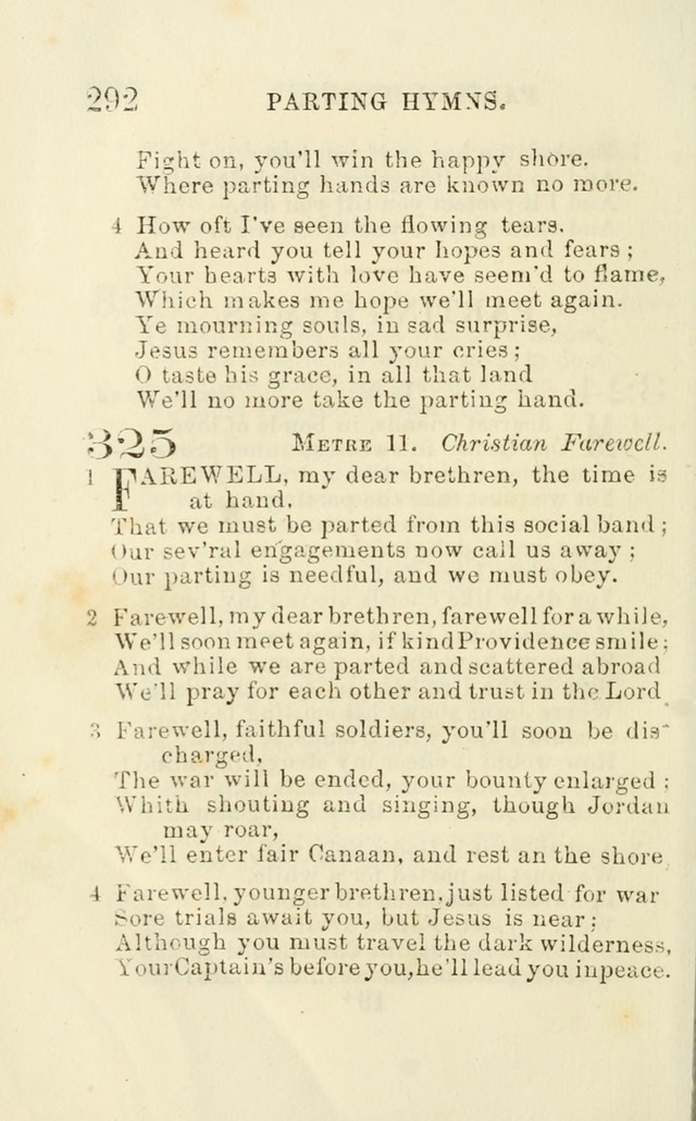 A Collection of Psalms, Hymns, and Spiritual Songs: suited to the various occasions of public worship and private devotion of the church of Christ: with an appendix of  German hymns page 292