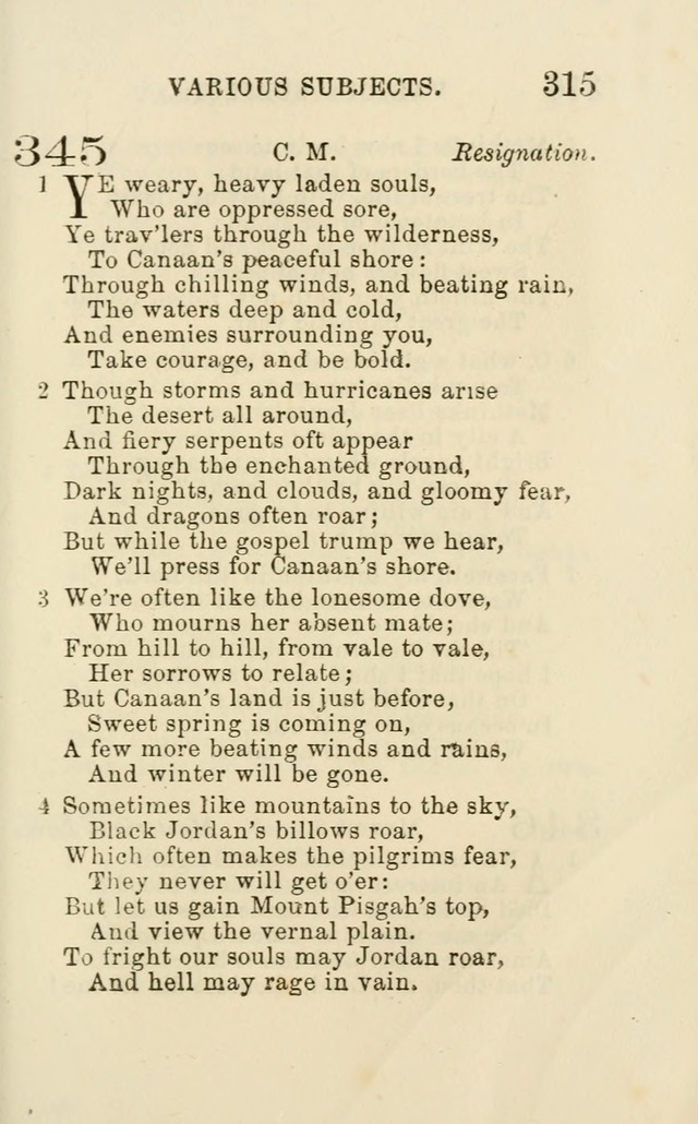 A Collection of Psalms, Hymns, and Spiritual Songs: suited to the various occasions of public worship and private devotion of the church of Christ: with an appendix of  German hymns page 315