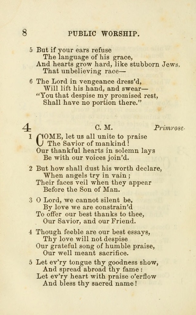 A Collection of Psalms, Hymns, and Spiritual Songs: suited to the various occasions of public worship and private devotion of the church of Christ: with an appendix of  German hymns page 6