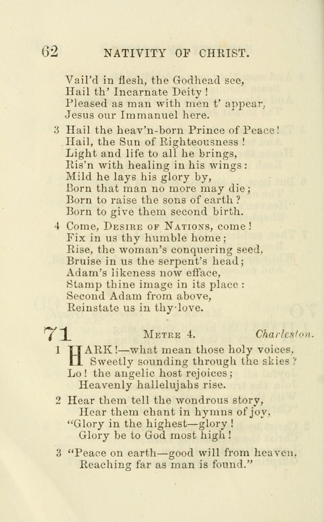 A Collection of Psalms, Hymns, and Spiritual Songs: suited to the various occasions of public worship and private devotion of the church of Christ: with an appendix of  German hymns page 60