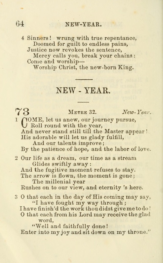 A Collection of Psalms, Hymns, and Spiritual Songs: suited to the various occasions of public worship and private devotion of the church of Christ: with an appendix of  German hymns page 62