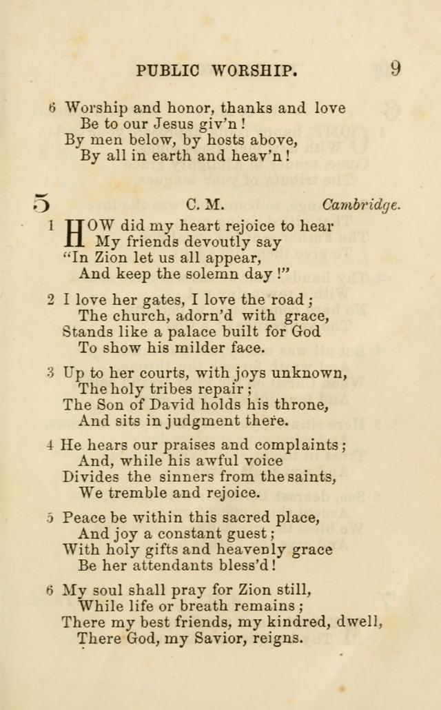 A Collection of Psalms, Hymns, and Spiritual Songs: suited to the various occasions of public worship and private devotion of the church of Christ: with an appendix of  German hymns page 7