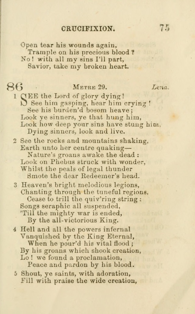 A Collection of Psalms, Hymns, and Spiritual Songs: suited to the various occasions of public worship and private devotion of the church of Christ: with an appendix of  German hymns page 73