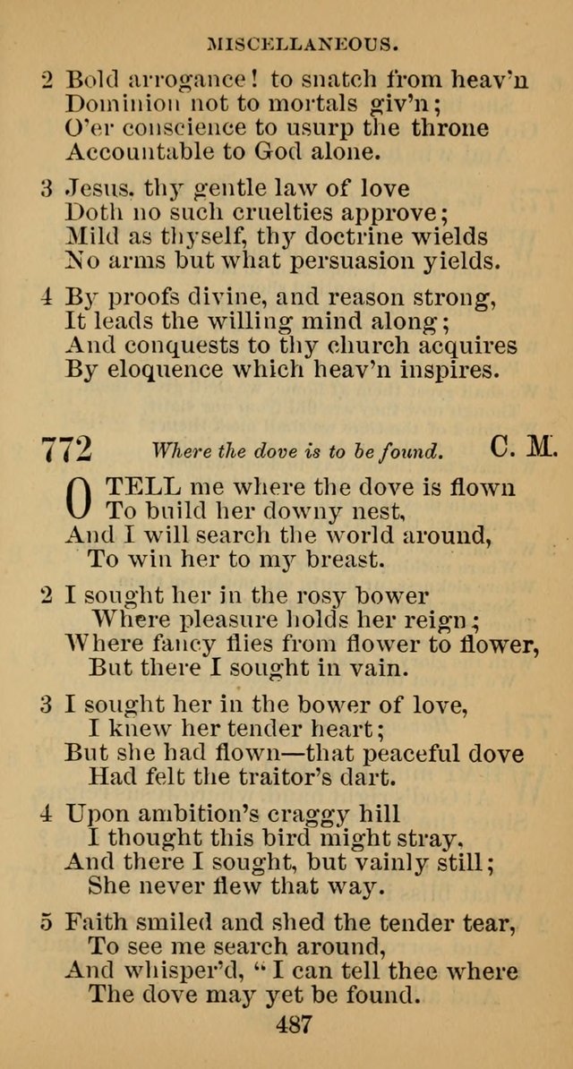 A Collection of Psalms, Hymns and Spiritual Songs; suited to the various kinds of Christian worship; and especially designed for and adapted to the Fraternity of the Brethren... page 494