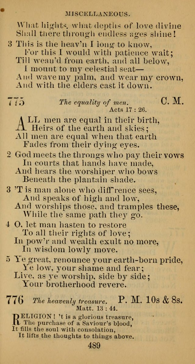 A Collection of Psalms, Hymns and Spiritual Songs; suited to the various kinds of Christian worship; and especially designed for and adapted to the Fraternity of the Brethren... page 496