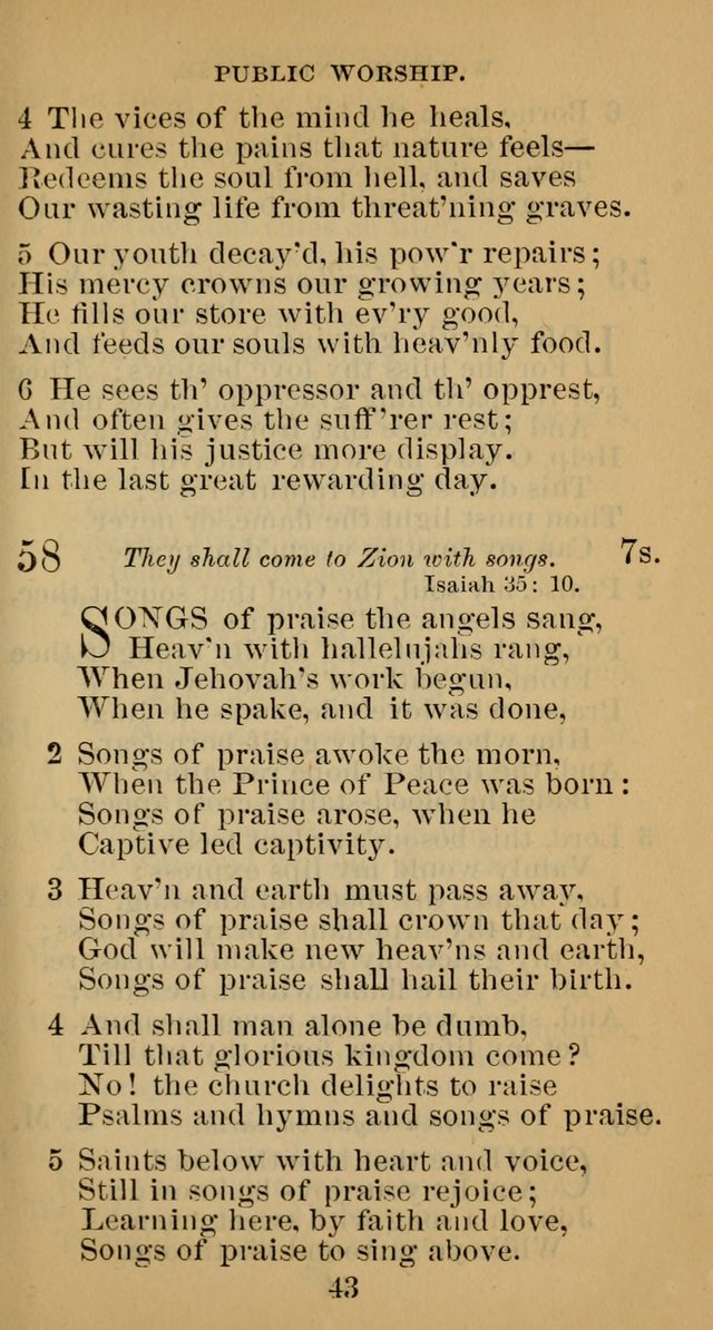 A Collection of Psalms, Hymns and Spiritual Songs; suited to the various kinds of Christian worship; and especially designed for and adapted to the Fraternity of the Brethren... page 50