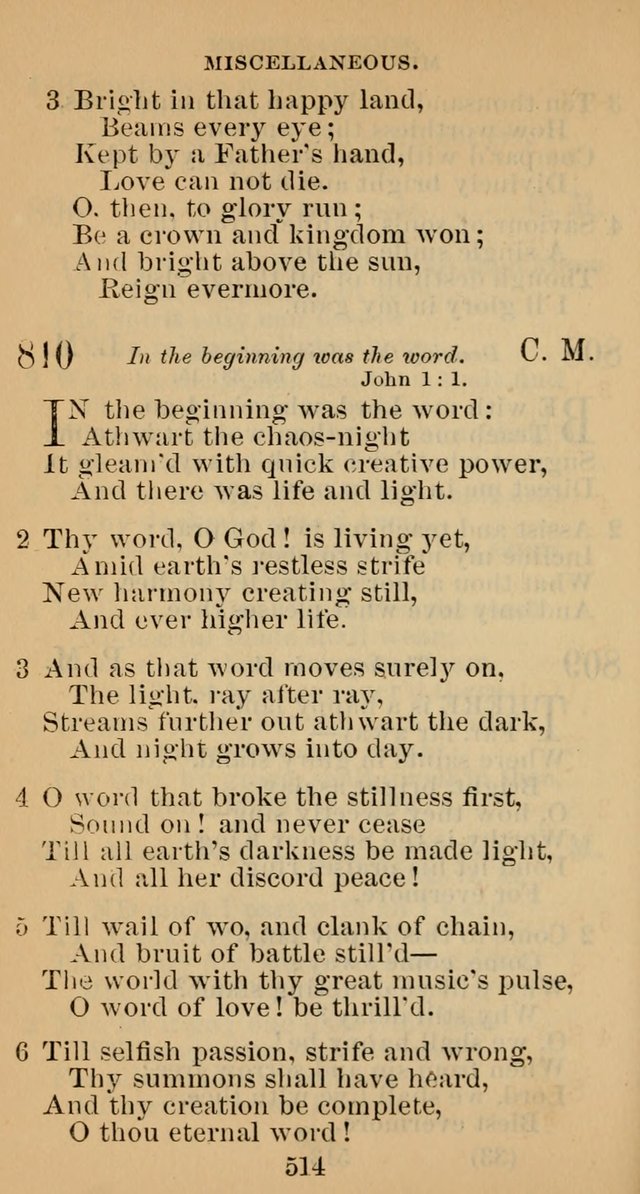 A Collection of Psalms, Hymns and Spiritual Songs; suited to the various kinds of Christian worship; and especially designed for and adapted to the Fraternity of the Brethren... page 521