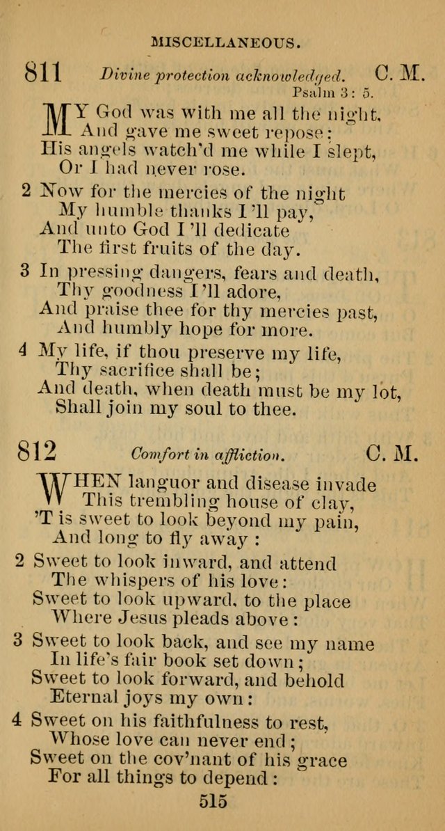 A Collection of Psalms, Hymns and Spiritual Songs; suited to the various kinds of Christian worship; and especially designed for and adapted to the Fraternity of the Brethren... page 522