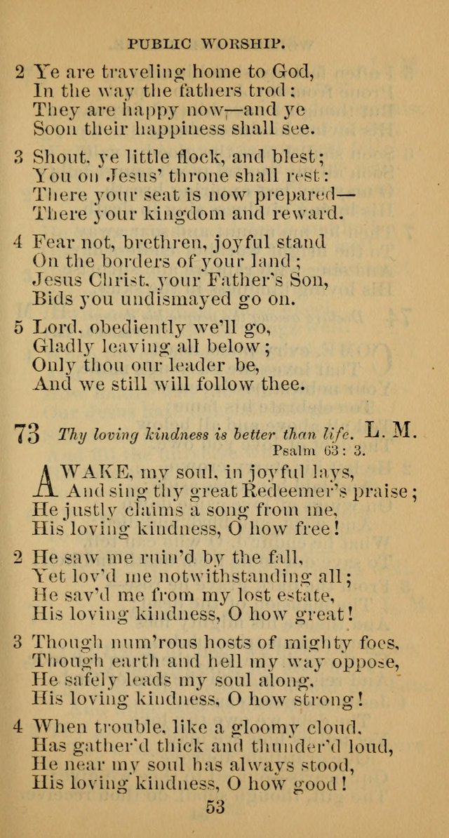 A Collection of Psalms, Hymns and Spiritual Songs; suited to the various kinds of Christian worship; and especially designed for and adapted to the Fraternity of the Brethren... page 60