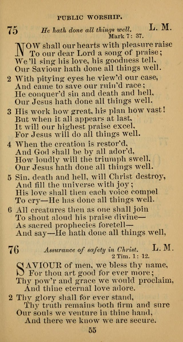 A Collection of Psalms, Hymns and Spiritual Songs; suited to the various kinds of Christian worship; and especially designed for and adapted to the Fraternity of the Brethren... page 62