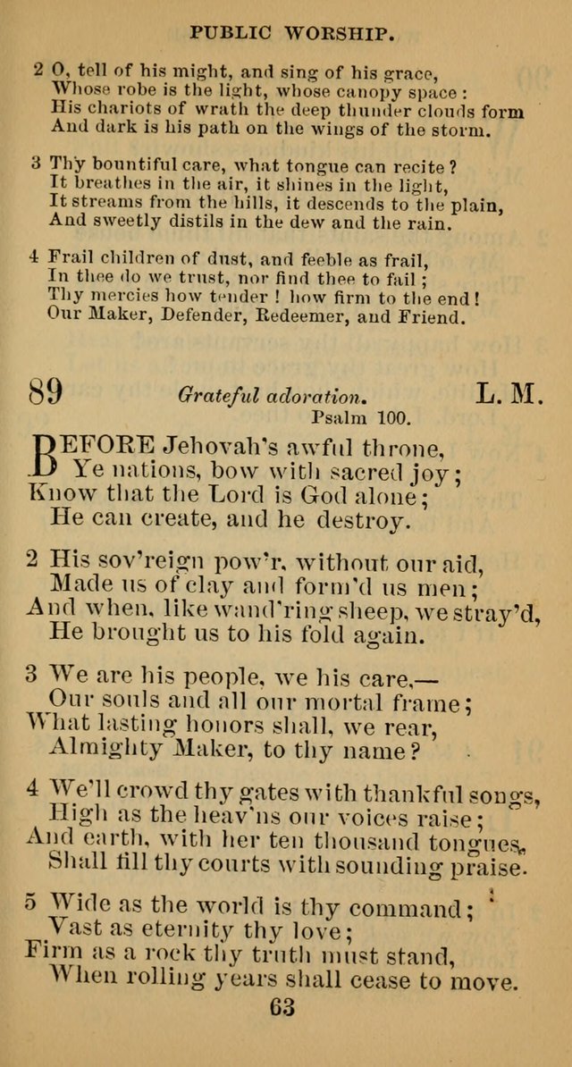 A Collection of Psalms, Hymns and Spiritual Songs; suited to the various kinds of Christian worship; and especially designed for and adapted to the Fraternity of the Brethren... page 70