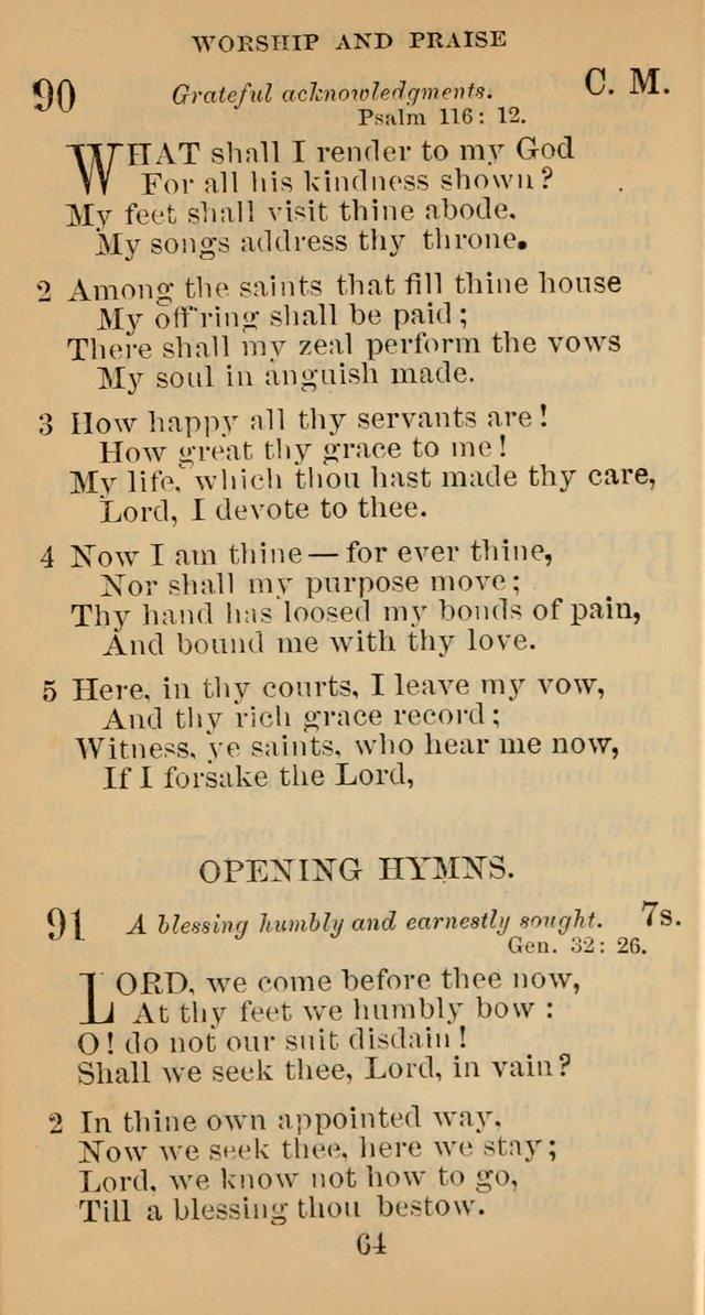 A Collection of Psalms, Hymns and Spiritual Songs; suited to the various kinds of Christian worship; and especially designed for and adapted to the Fraternity of the Brethren... page 71