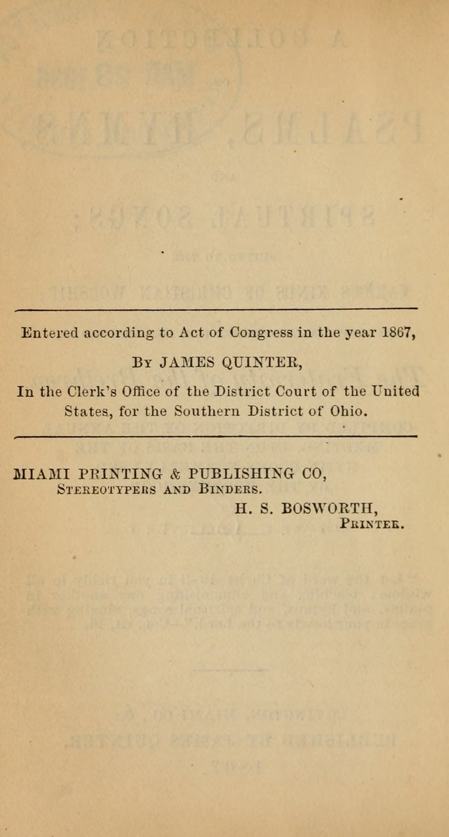 A Collection of Psalms, Hymns and Spiritual Songs; suited to the various kinds of Christian worship; and especially designed for and adapted to the Fraternity of the Brethren... page 9