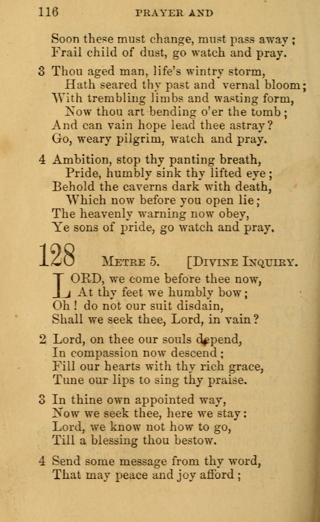 A Collection of Psalms, Hymns, and Spiritual Songs: suited to the various occasions of public worship and private devotion, of the church of Christ (6th ed.) page 116