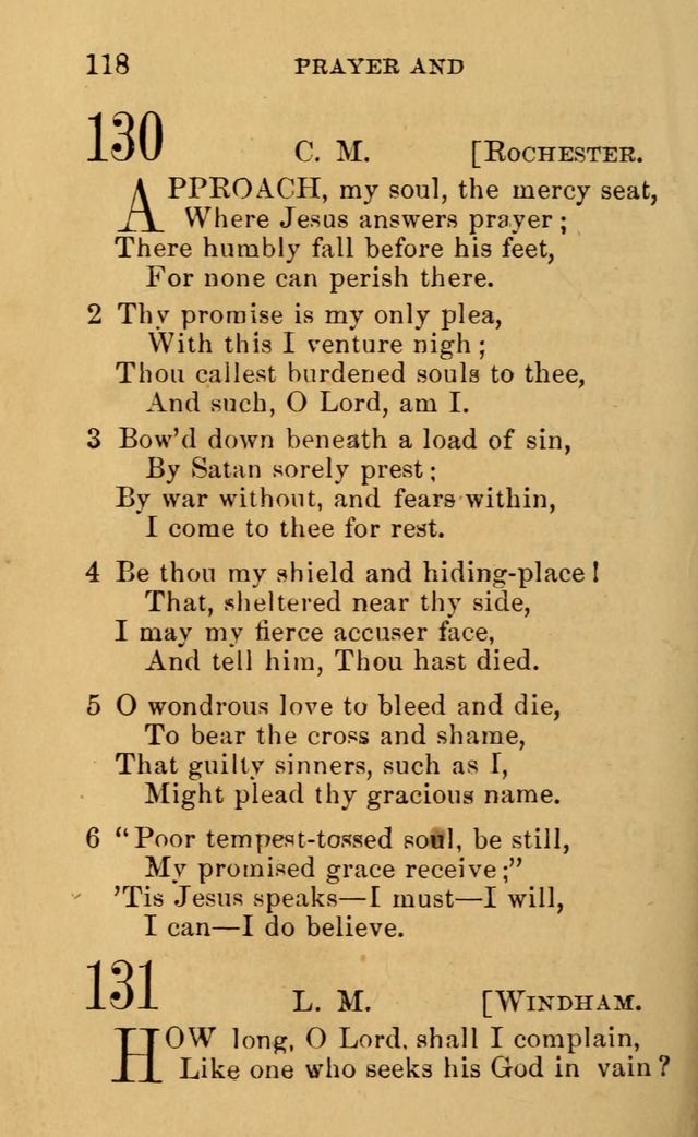 A Collection of Psalms, Hymns, and Spiritual Songs: suited to the various occasions of public worship and private devotion, of the church of Christ (6th ed.) page 118