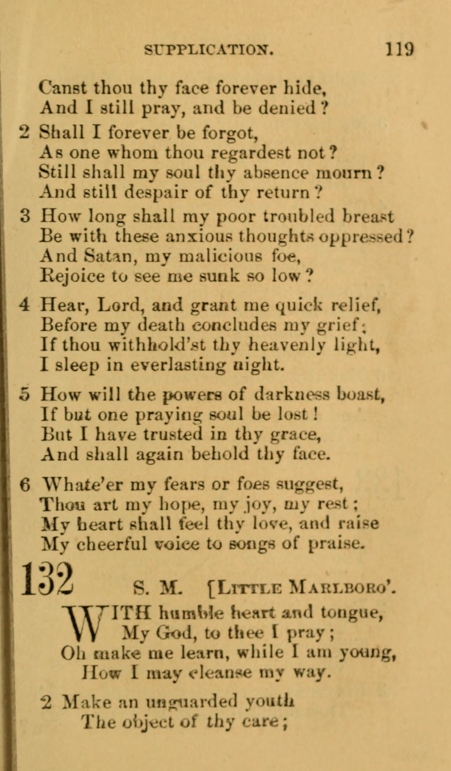 A Collection of Psalms, Hymns, and Spiritual Songs: suited to the various occasions of public worship and private devotion, of the church of Christ (6th ed.) page 119