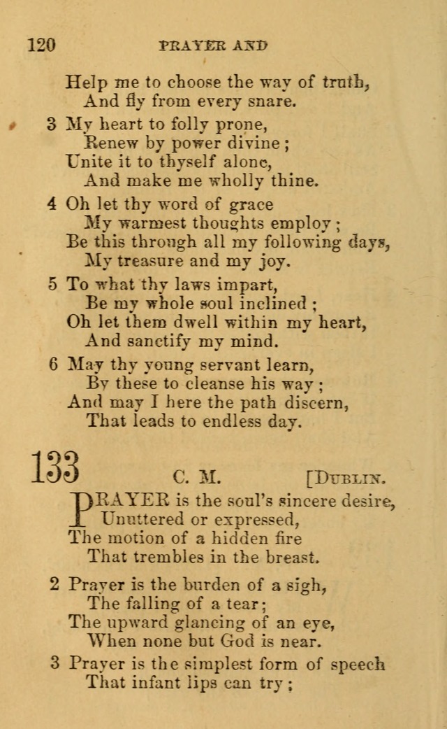 A Collection of Psalms, Hymns, and Spiritual Songs: suited to the various occasions of public worship and private devotion, of the church of Christ (6th ed.) page 120