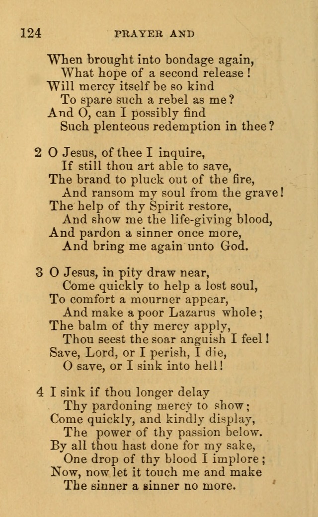 A Collection of Psalms, Hymns, and Spiritual Songs: suited to the various occasions of public worship and private devotion, of the church of Christ (6th ed.) page 124