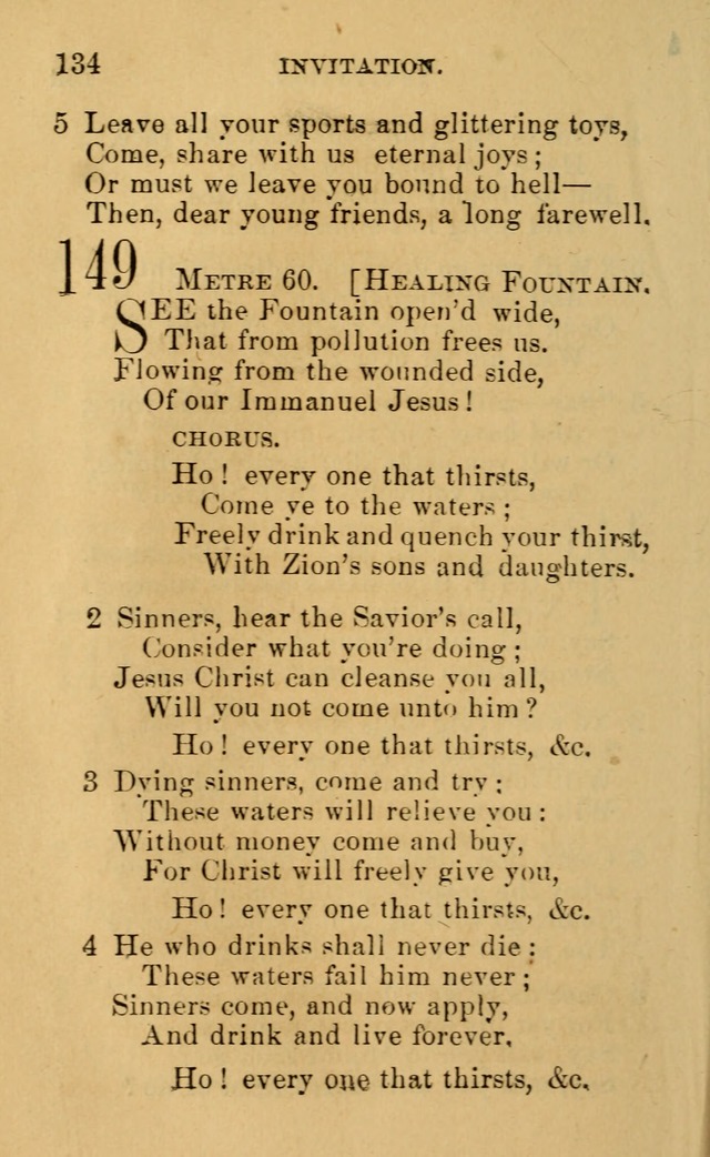 A Collection of Psalms, Hymns, and Spiritual Songs: suited to the various occasions of public worship and private devotion, of the church of Christ (6th ed.) page 134