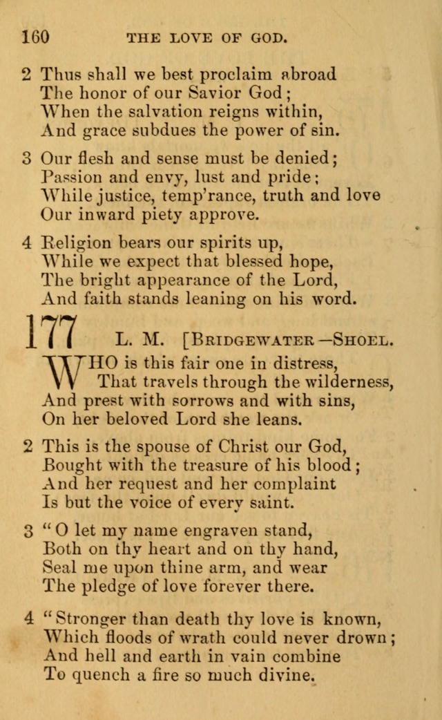 A Collection of Psalms, Hymns, and Spiritual Songs: suited to the various occasions of public worship and private devotion, of the church of Christ (6th ed.) page 160