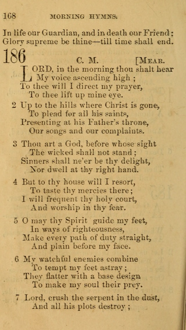 A Collection of Psalms, Hymns, and Spiritual Songs: suited to the various occasions of public worship and private devotion, of the church of Christ (6th ed.) page 168