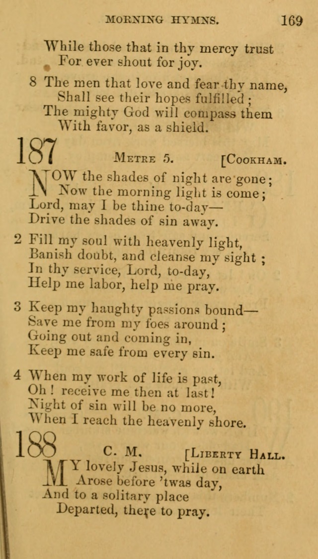 A Collection of Psalms, Hymns, and Spiritual Songs: suited to the various occasions of public worship and private devotion, of the church of Christ (6th ed.) page 169