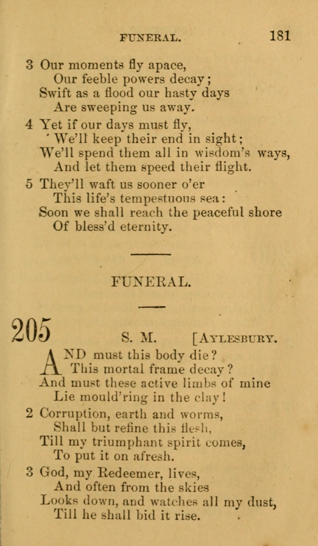 A Collection of Psalms, Hymns, and Spiritual Songs: suited to the various occasions of public worship and private devotion, of the church of Christ (6th ed.) page 181