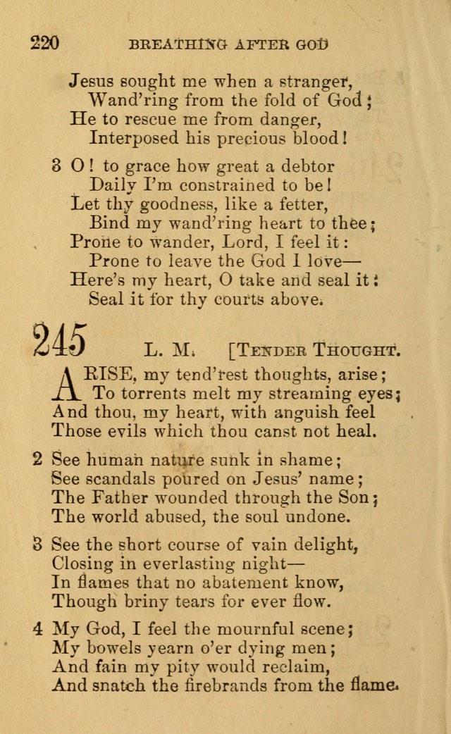 A Collection of Psalms, Hymns, and Spiritual Songs: suited to the various occasions of public worship and private devotion, of the church of Christ (6th ed.) page 220