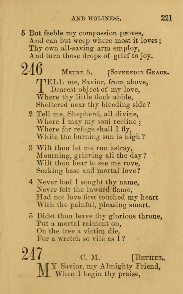 A Collection of Psalms, Hymns, and Spiritual Songs: suited to the various occasions of public worship and private devotion, of the church of Christ (6th ed.) page 221