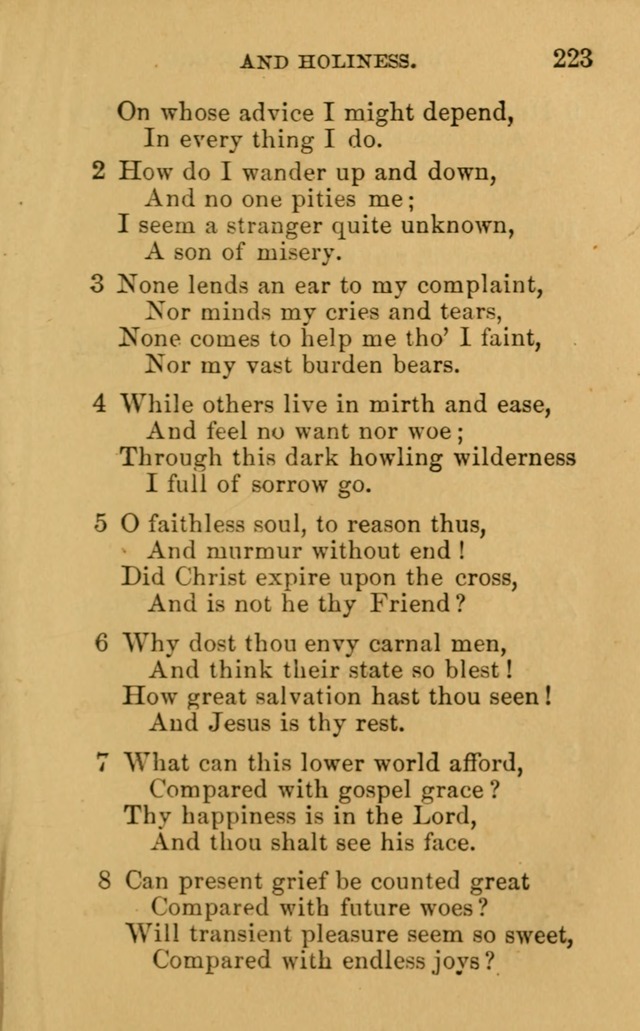 A Collection of Psalms, Hymns, and Spiritual Songs: suited to the various occasions of public worship and private devotion, of the church of Christ (6th ed.) page 223