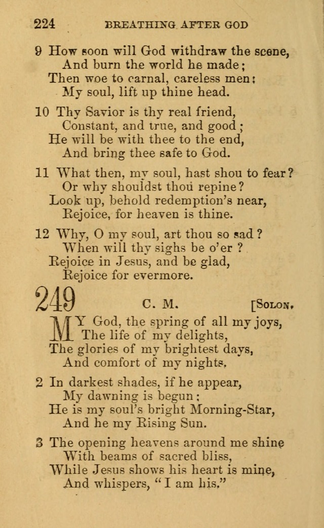 A Collection of Psalms, Hymns, and Spiritual Songs: suited to the various occasions of public worship and private devotion, of the church of Christ (6th ed.) page 224