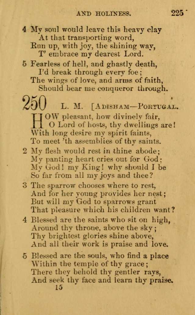 A Collection of Psalms, Hymns, and Spiritual Songs: suited to the various occasions of public worship and private devotion, of the church of Christ (6th ed.) page 225