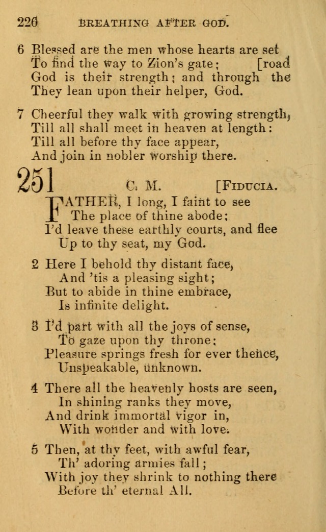 A Collection of Psalms, Hymns, and Spiritual Songs: suited to the various occasions of public worship and private devotion, of the church of Christ (6th ed.) page 226