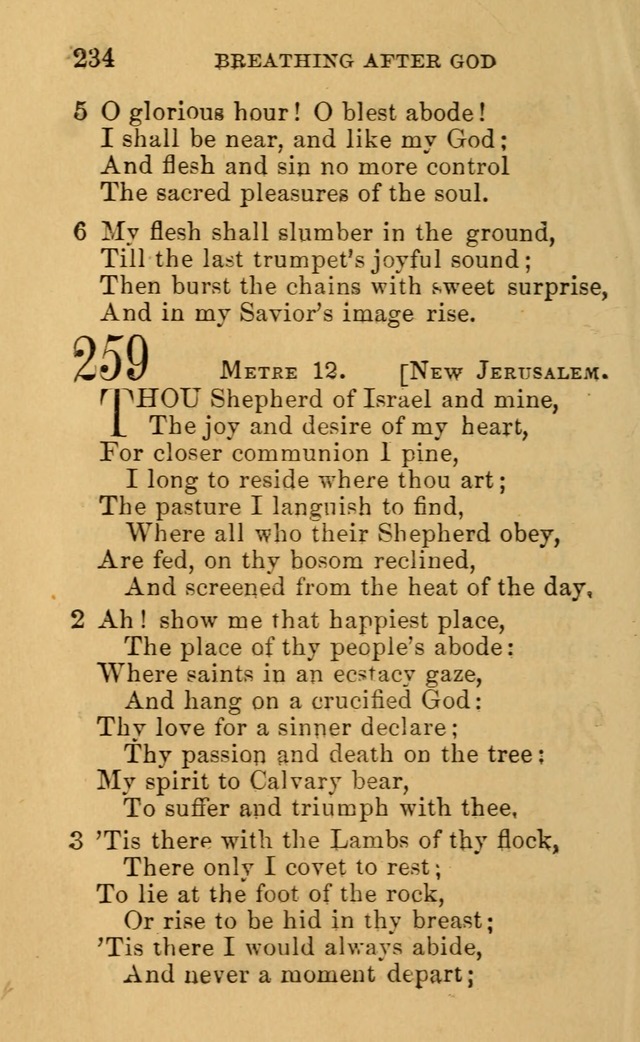 A Collection of Psalms, Hymns, and Spiritual Songs: suited to the various occasions of public worship and private devotion, of the church of Christ (6th ed.) page 234