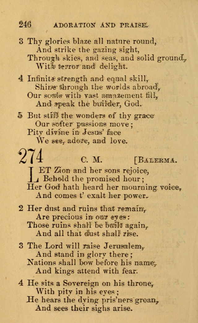 A Collection of Psalms, Hymns, and Spiritual Songs: suited to the various occasions of public worship and private devotion, of the church of Christ (6th ed.) page 246