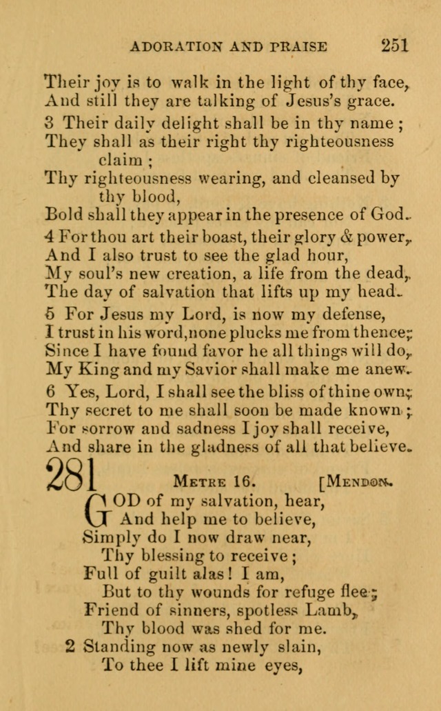 A Collection of Psalms, Hymns, and Spiritual Songs: suited to the various occasions of public worship and private devotion, of the church of Christ (6th ed.) page 251