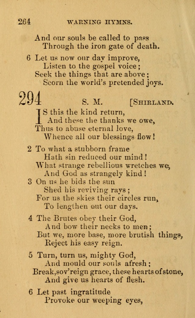 A Collection of Psalms, Hymns, and Spiritual Songs: suited to the various occasions of public worship and private devotion, of the church of Christ (6th ed.) page 264