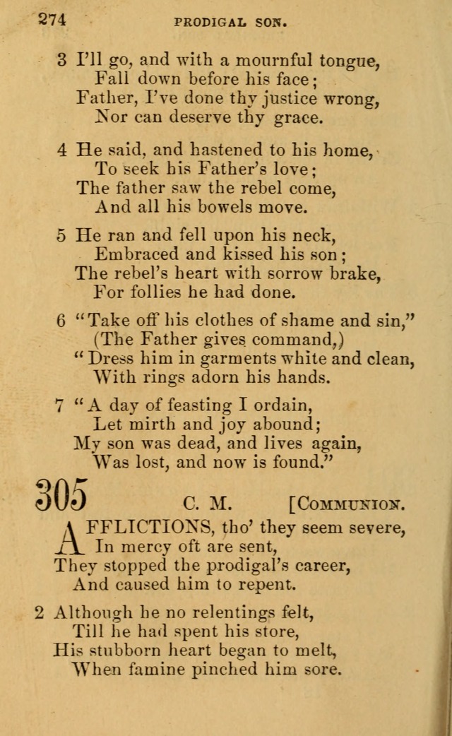 A Collection of Psalms, Hymns, and Spiritual Songs: suited to the various occasions of public worship and private devotion, of the church of Christ (6th ed.) page 274