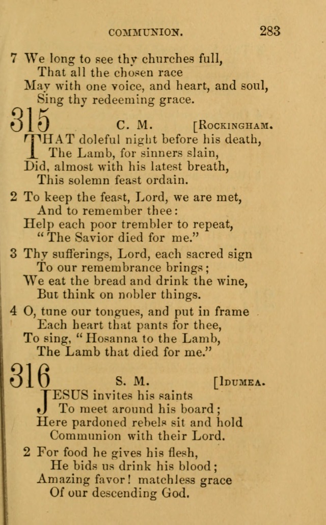 A Collection of Psalms, Hymns, and Spiritual Songs: suited to the various occasions of public worship and private devotion, of the church of Christ (6th ed.) page 283